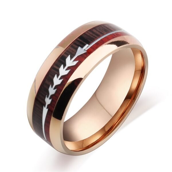 Stainless Steel Wood Grain Ring