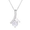 Women's S925 Silver Shiny Interwoven Zircon Necklace