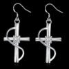 Cross-border Elongated Cross Earrings