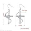 Cross-border Elongated Cross Earrings