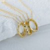 f140559f-a3ec-48c9-883c-96603bf347a8.jpg S925 Sterling Silver Circle Diamond-studded Necklace