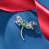 S925 Sterling Silver Dragonfly Brooch