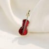 Light Luxury Violin Brooch