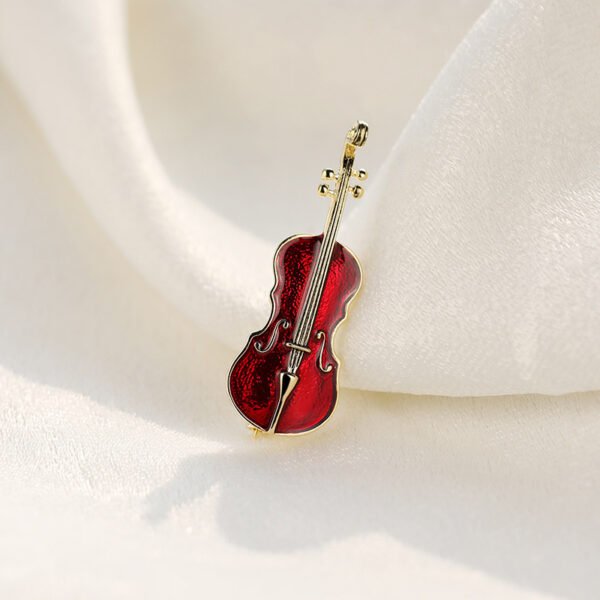 Light Luxury Violin Brooch