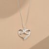f5107226-70bc-4a64-b31a-b013f35465d3.jpg Love Necklace Female Simple Heart-shaped 8-character Necklace Light Luxury Inlaid Zirconium Sterling Silver Clavicle Chain