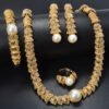 Vintage Gold Pearl Jewelry 4 Pieces Set