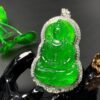 Jade Green Buddha Guanyin Pendant Necklace