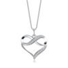 fe911303-ab12-416e-829a-39aabf7097d8.jpg Love Necklace Female Simple Heart-shaped 8-character Necklace Light Luxury Inlaid Zirconium Sterling Silver Clavicle Chain