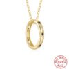 fee2fdb7-6206-404c-a0e6-3235aeb3581d.jpg S925 Sterling Silver Circle Diamond-studded Necklace