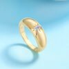 Silver Gold Plated Marquise Ring