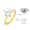Silver Gold Plated Kite Cut Ring