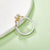 Sterling Silver Two-Tone Marquise Moissanite Ring