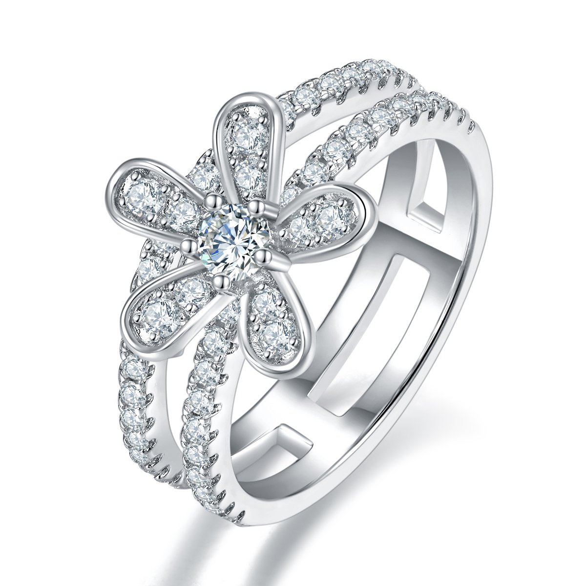 Sterling Silver Flower Ring