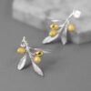 56d90423-2b21-444b-b378-64423af500f1.jpg Sterling Silver Olive Branch Stud Earrings