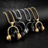 Titanium music headset pendant necklace