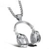 Titanium music headset pendant necklace