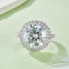 Sterling Silver 8ct Moissanite Ring