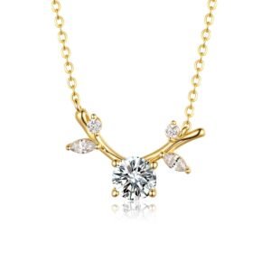 Silver Gold Plated Branch Necklace