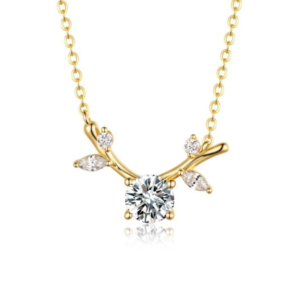 Silver Gold Plated Branch Necklace