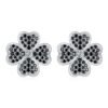 Sterling Silver 4-Leaf Clover Stud Earrings