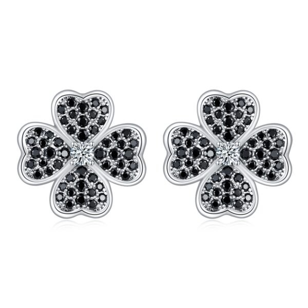 Sterling Silver 4-Leaf Clover Stud Earrings