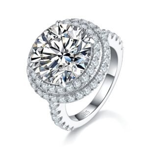 Sterling Silver 8ct Moissanite Ring