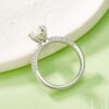 Silver Platinum Plated Marquise Moissanite Ring