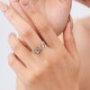 Fashion Micro Diamond Leaf Ring
