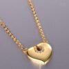 Silver Gold Plated 7-Stone Heart Necklace
